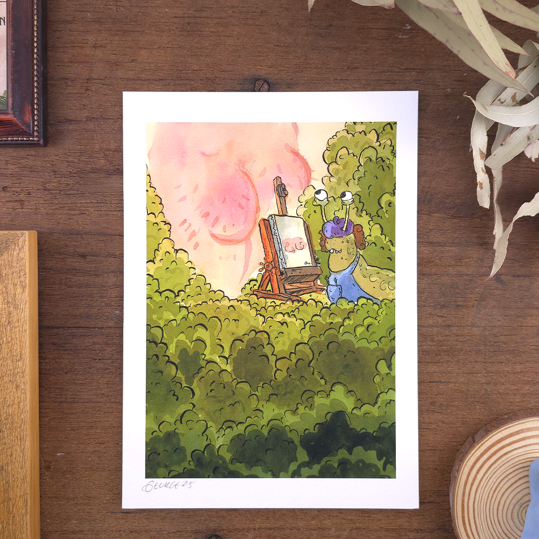 Bob Ross Slug Fine Art Print