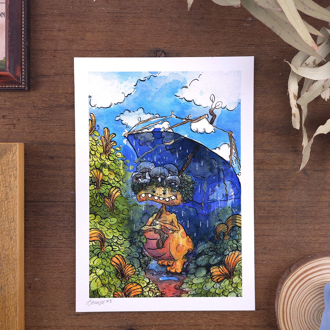 Mr Mushroom Man Fine Art Print