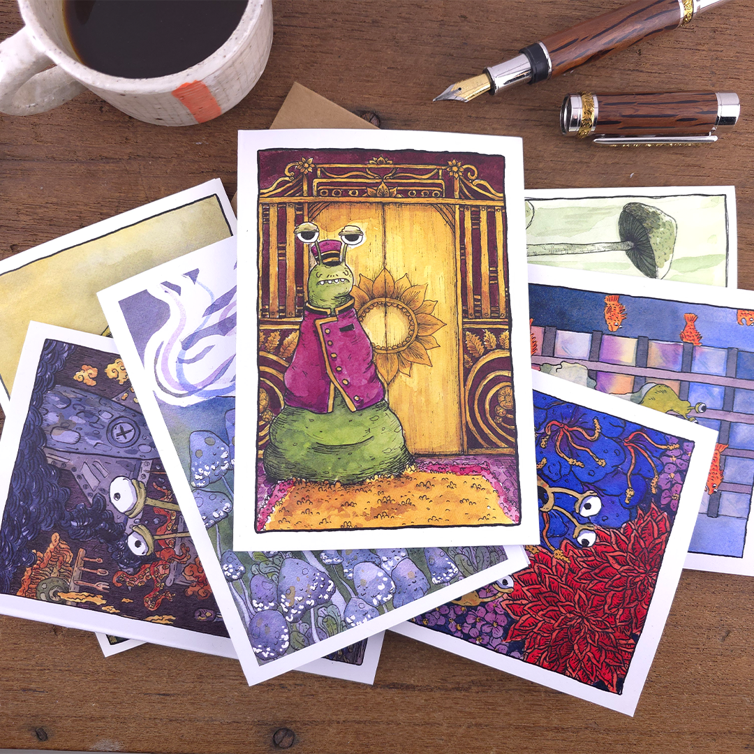 Slug Greeting Card Pack