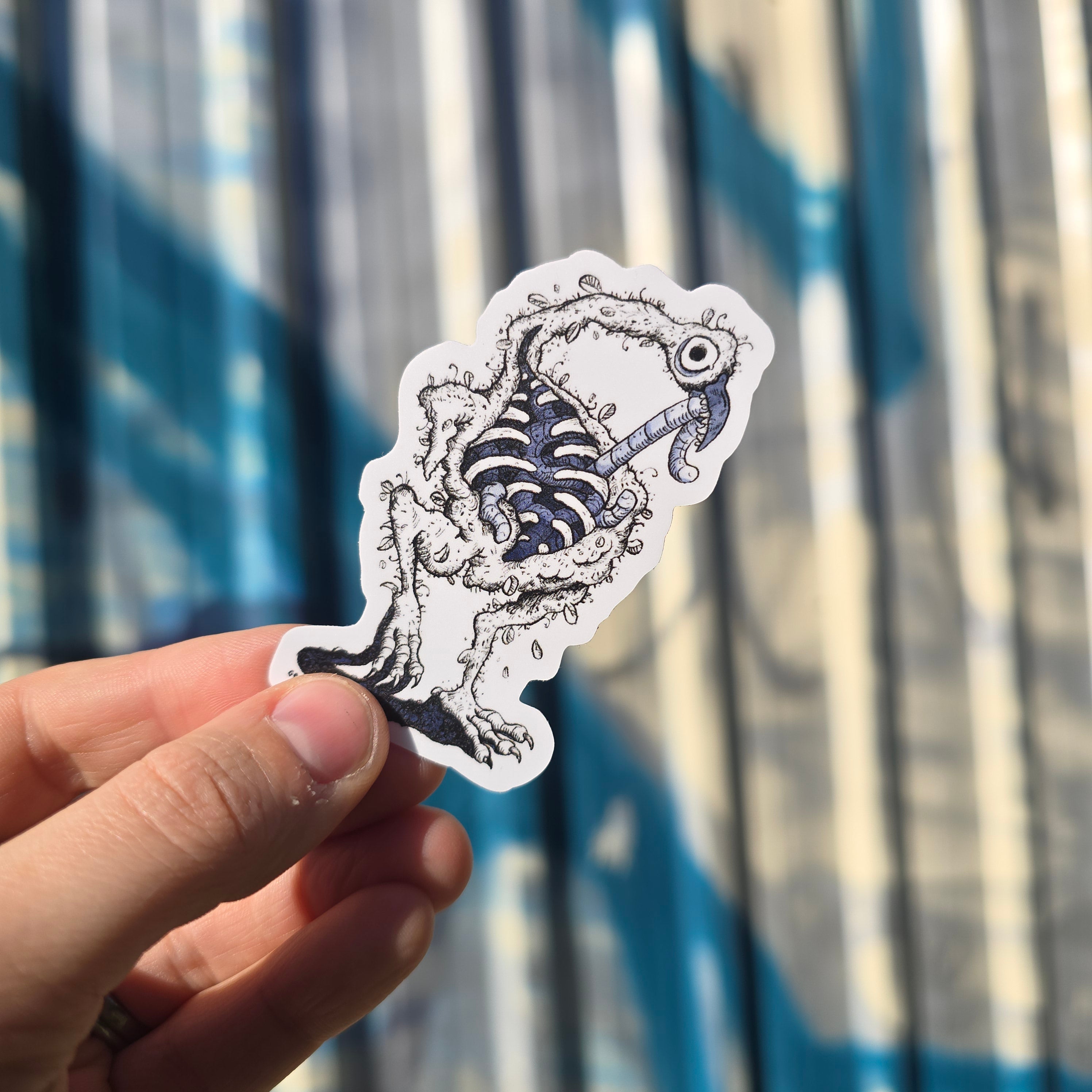 Worm Bird  Vinyl Sticker