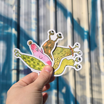 Slug Pack and Friend  Vinyl Stickers