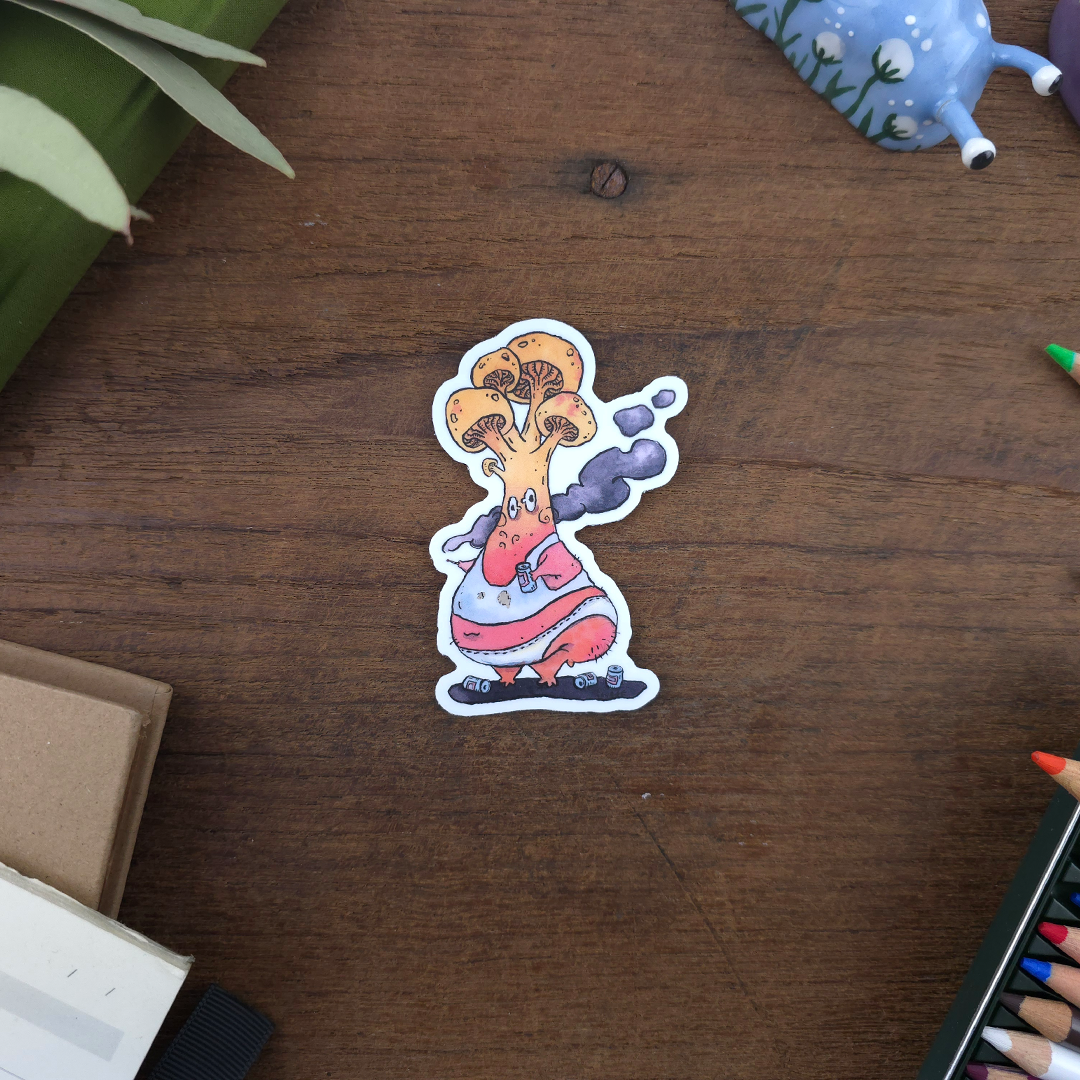 Beer Mushroom Sticker