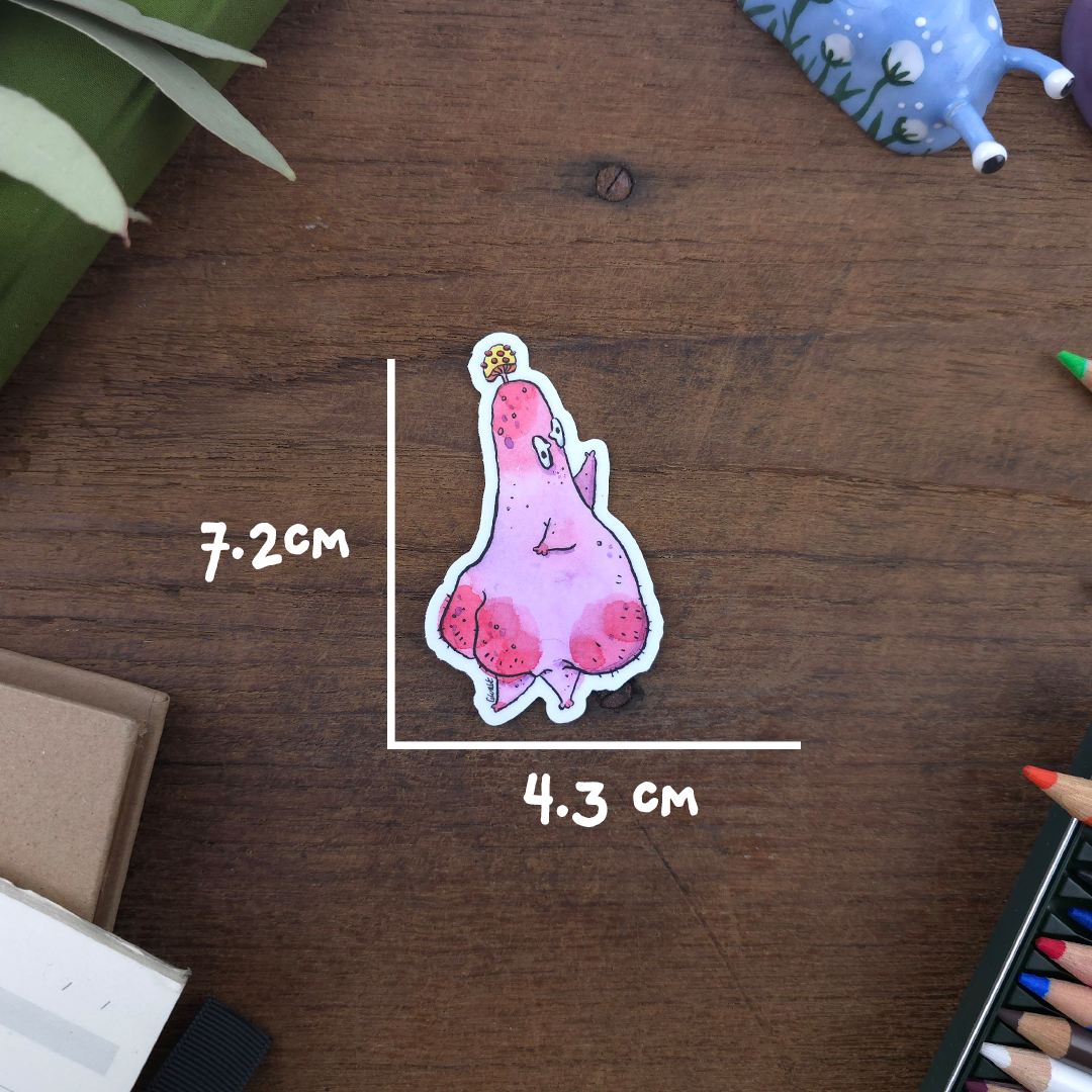 Pink Mushroom  Vinyl Sticker